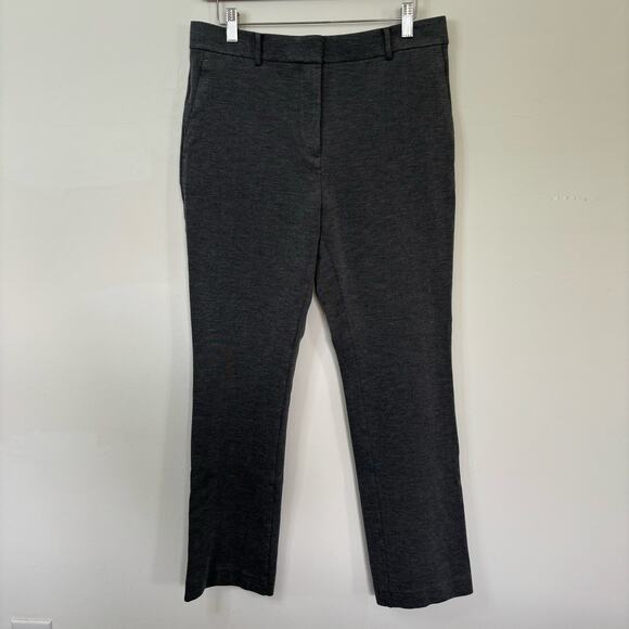 Ann Taylor Straight Leg Pants - Charcoal Gray Herringbone - Women's 8 - Picture 1 of 6